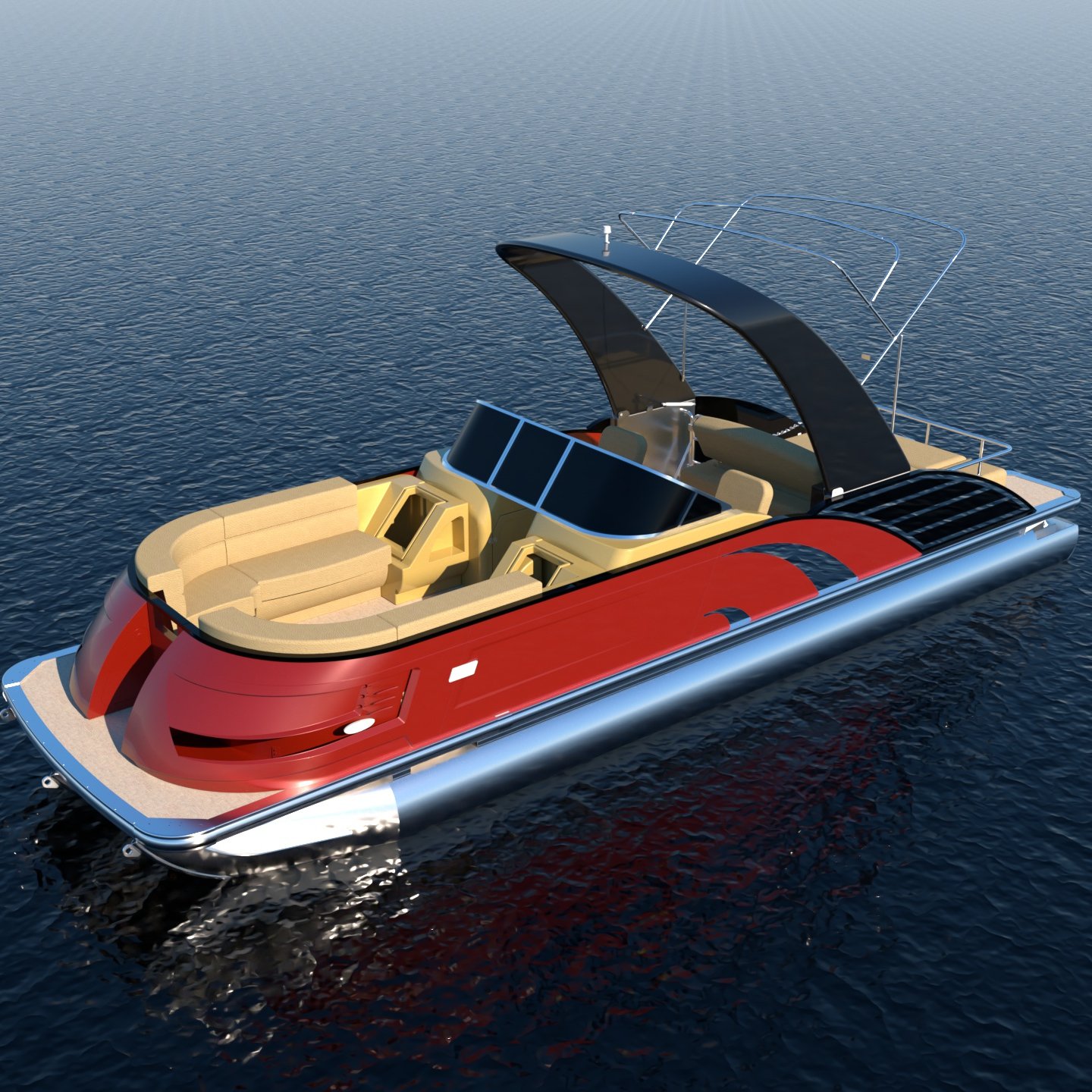 2025 Direct Factory Made Luxury 28ft Fiberglass Sport Pontoon Boat Outboard Engine Combo Set for Outdoor Surfing